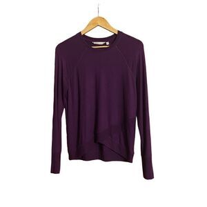 Athleta Criss Cross Sweatshirt Womens size xs Purple Lightweight